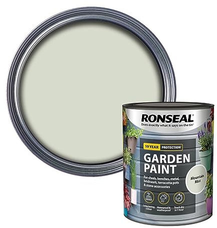 SAVING HUB Fence Paint Garden Shed Paint 750ml - Exterior Wood Paints Tin Waterproof, Weatherproof Paints - For Benches, Metal, Brickwork, Terracotta Pots, Stones Tin (Mountain Mist)