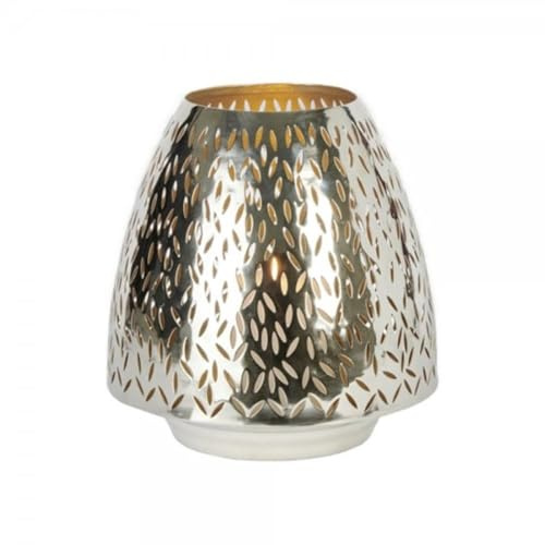 Lambert [W1025] Chandelle Windlicht klein Stahl Nickel H26 D 25cm