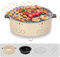 DECKALY Koreanischer Holzkohlegrill, 32,5 cm, tragbarer koreanischer Grill, Haushalts-Camping-Grill, Tisch-Räuchergrill für Outdoor-Camping, Zuhause, Party (ohne Bratpfanne)