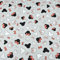 Textrend Baumwollstoff Stoffe Meterware - Stoff zum Nähen - 100% Baumwolle - Textilien 1x1.6m - Stoff mit Mickey-Muster (MIKI klein schwarz und rot mit Schleife auf grauem Hintergrund)