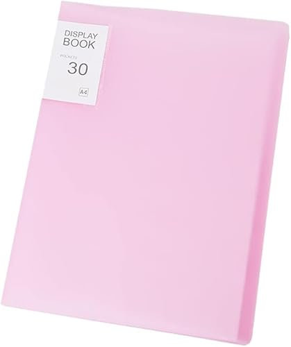 30 Page Diamond Painting Album A4 Storage Book, Presentation Folder with Clear Sleeves, Art Kit (Pink)