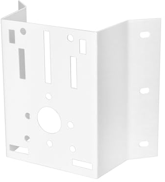 QWORK® Groß Edelstahl Überwachungskameras Halterung Wand Eckwinkel Kamera Halterung für Außenwandecken – 210x155 mm