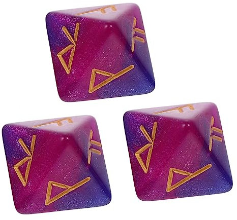 KOMBIUDA 3stücke -acrylwürfel Mit Polyederwürfeln Für Retro-handspiel Und Diverse Brettspiele Dekorative Spielwürfel Für Familie Partys Und Büro