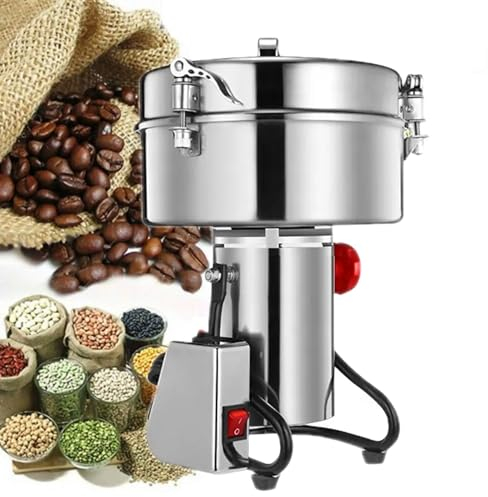 Molinillo Eléctrico Comercial De 4500 G, Molinillo De Café Con Giro De 270 °, Licuadora De Alimentos Multifuncional De Alta Velocidad De 550 W Para Granos De Café, Granos, Raíces, Harina, Especias