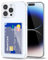 Svanove for iPhone 14 Pro Case Wallet Clear, Card Holder Case with Credit Card Slot, Thin Slim Transparent Silicone Grip Soft Rubber Protective Shockproof Airbag Bumper for Women, Clear