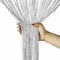 Yulun0328 String Curtain Panel, Glitter Retro Plain Tassel Door Curtain Fly Insect Bug Screen String for Doorway Living Room Party Events (White, 100 * 200cm)