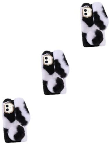 Hemobllo 3stücke Dekorative Plüsch Handyhülle Für TPU-Basis Mit Kuscheligem Material Stoßfest Kratzfest Einfacher Zugriff Alle Anschlüsse Idealer Schutz Für Dein Smartphone