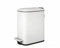 COSMIC Essentials Papelera de Baño y Cocina Con Sistema de Pedal de Diseño Moderno y 5L de Capacidad. Cubo de Basura Con Tapa Rectangular y Pequeño para Aseo. Color Blanco Mate