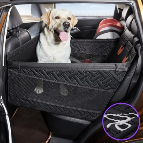 TKYZ Großer Hunde-Autositz, PU-Leder-Rücksitzverlängerung für Hunde, wasserdichter Hundesitzbezug für Rücksitz, Haustierbett für Auto-Hängematte