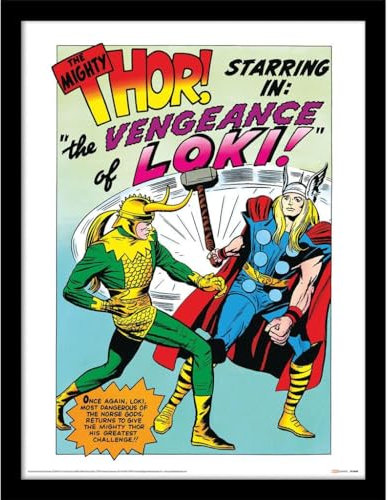 Loki Gerahmtes Comic-Poster, 40 x 30 cm, mehrfarbig, mehrfarbig, 40cm x 30cm