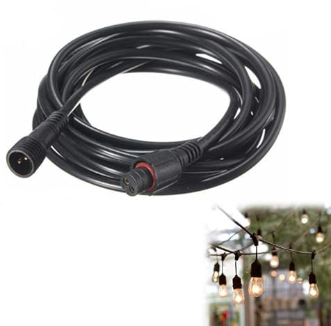 5M Lichterkette Verlängerung,2 Polig Lichterketten Verlängerungskabel,IP65 Wasserdicht Verlängerungskabel Außen für Weihnachtsbeleuchtung,G40 Glühbirnen Lichterkette,Eiszapfen Lichter,Gartenleuchte