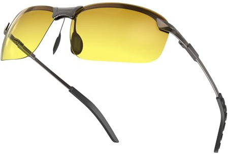 Nachtfahrbrille, HD-Nachtsicht, polarisierte Fahrbrille zum Angeln, Risikominderung, blendfrei, UV400-Augenschutz, ultraleicht