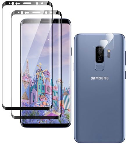 Panzerglasfolie Schutzfolien für Samsung Galaxy S9 Plus, 2 + 2 Stück Glas Bildschirmschutz [Fall Freundlich][Blasenfrei][Anti-Kratzer][Berührungsempfindlich] Panzerglasfolie Displayschutzfolie