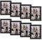 Anhow 8er Bilderrahmen 9x13 cm, PVC 3,5x5 Zoll Fotorahmen Collage Set Horizontal oder Vertikal für Wandbehänge/Tischdekoration - Schwarz