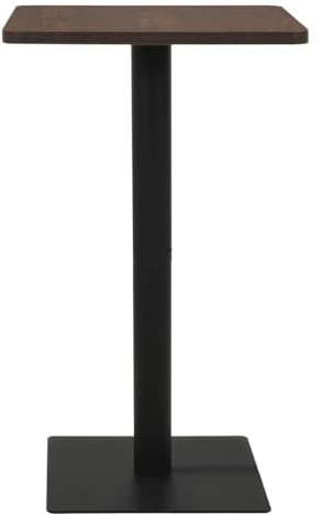 ULUYYUC Essen Tisch Esstisch Klein Bartisch Küche Bierpong Tische - Bistrotisch Dunkle Esche 70x70x107 cm für Konferenzraum Wohnzimmer Campingplatz Garten