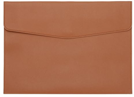 PATIKIL PU Leder A4 Ordner Dokumentenmappe Ablageorganizer Stil 2 Braun | Aktentasche Umschlagmappe Etui, Mit Druckknopfverschluss, Für Briefe Quittungen