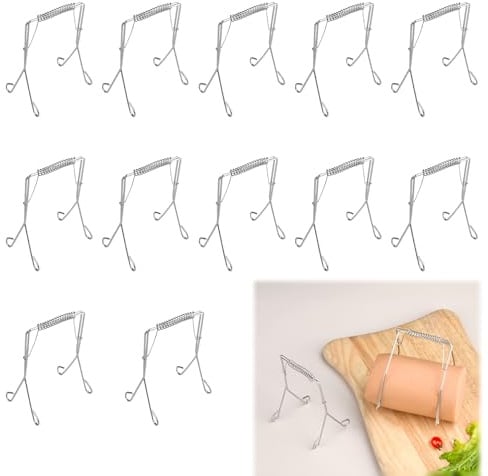 Rouladenklammern 12 Stück Rouladenklammern Edelstahl Rostfrei, Kohlrouladen Klammern, Rouladen Klammern als Perfekte Alternative zu Rouladennadeln oder Rouladenspieße