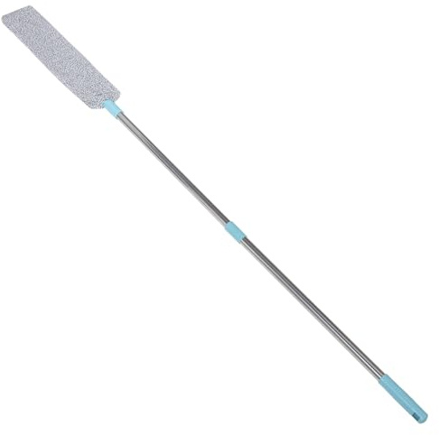 HEALEEP Staubwedel mit Langem Griff Flexibler Mikrofaserreiniger aus Pp und Edelstahl Waschbarer Haushaltsstaubwedel für Enge Ritzen unter Sofa und Decke