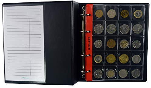 PELLER'S Sammelalbum für 200 Münzen: 10 Münz-Hüllen, Fächer 35 x 40mm. Für Münzen mit Ø 31mm. Münzalbum M. (Modell M)