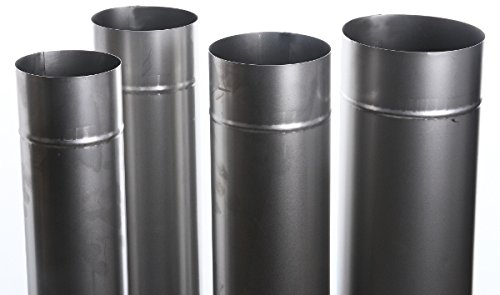 Kaminrohr Ofenrohr Rohr Heizung Rauchrohr 9 Größen 100cm Länge (Ofenrohr 180)