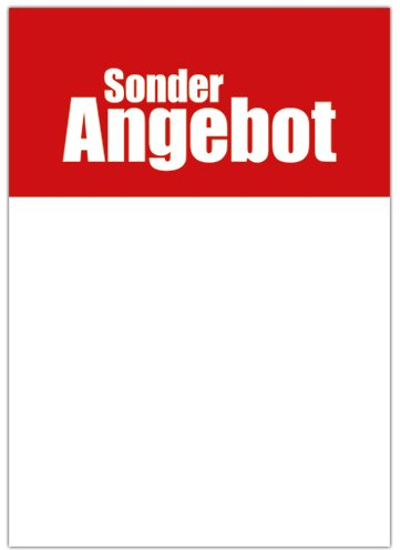 Preisschilder 10 Stück Sonderangebot zum eintragen des eigenen Preises DIN A4 / 21 x 29,7 cm für Räumungsverkauf/ohne Rahmen