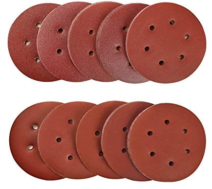 SPTA 100 Pezzi 150mm Dischi Abrasivi Carte Abrasive per Levigatrice 10 x 40/80/120/180/320/600/800/1000/1500/2000 Graniglie Ideale per Levigatura/Lucidatura/Spolveratura
