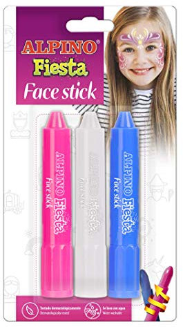 Alpino- BL 3 Boutons Face Stick Princess, DL000102, Rose/Bleu/Violet