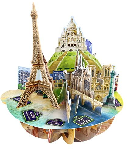 Santoro Pirouette, 3D-Pop-Up-Grußkarte – Paris – für Sie, für Ihn, Geburtstag, Dankeschön | Olympische Spiele