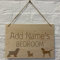 Cutncraft Designs Personalised Bedroom Door Sign Dogs Custom Hanging Wooden Wall Plaques 21x15cm (8.2x5.9)