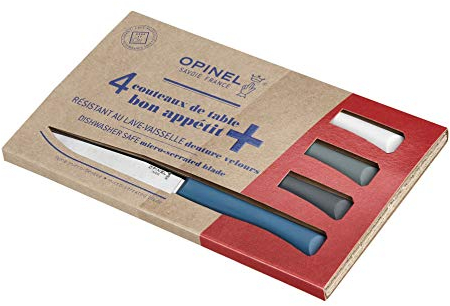 Bon Appêtit Coffret de 4 couteaux de table Opinel Tempête