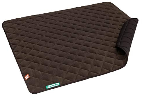 Doctor Bark Hundedecke Fleece Wendedecke - Flauschige, robuste Hundematte für sehr große Hunde - Liegedecke, waschbar bis 95°C (XXL - 140x110 cm, Braun/Braun)