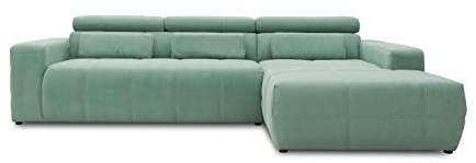 DOMO. collection Ecksofa Brandon, Sofa mit Rückenfunktion in L-Form, Polsterecke, Eckgarnitur 285 x 175 x 98 cm (BxTxH), mint