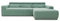 DOMO. collection Ecksofa Brandon, Sofa mit Rückenfunktion in L-Form, Polsterecke, Eckgarnitur 285 x 175 x 98 cm (BxTxH), mint