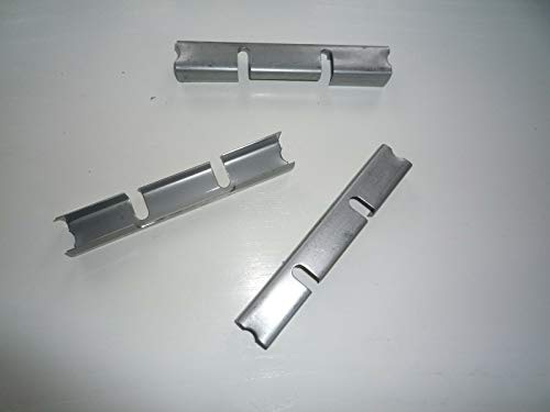 3 Stück Niro Edelstahl Gittermattenverbinder für 6-5-6er Matte Mattenverbinder Zaun Verbinder Doppelstab Doppelstabmattenzaun Mattenzaun Industriezaun Doppelstabzaun Stabmattenzaun Stabgittermatten