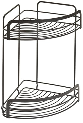 METALTEX Eckregal 2-Etg RINCONERA BAÑO 2 Alturas Origin Lava, Detailed in The Description, schwarz, 20 x 20 x 30 cm