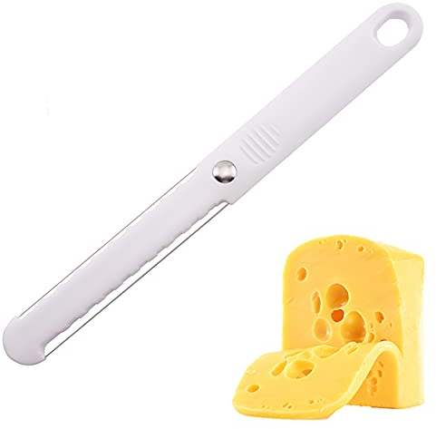 Cheese Butter Slicer Stainless Steel Thick Wire Peeler Cutter Tool with Soft Handle for Hard and Semi-Hard Cheese Butter,Chocolate, Jams and Creams-Long Duration