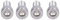 Boulon hexagonal, vis Allen de fixation 1,25 mm pas fin 4 pièces pour l'industrie automobile pour travaux de construction (M10 x 25)