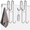 Vibbang 2 Pack Shower Door Hooks,Towel Hanging Bath Towels,Shower Hooks for Bathroom,Extended Double Bathroom Hanger Stainless Steel Over Door Hooks for Frameless Glass Door Shower Screen