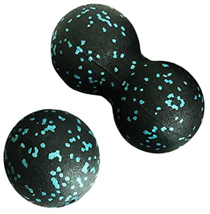 NIDONE Peanut Massage Ball Double Lacrosse Ball Roller Body Muscle Massager für Rücken Hals 2PCS Double Lacrosse Massage Ball Massagers