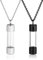 Jovivi Collier avec pendentif bouteille ouverte en verre et acier inoxydable pour mémoire porte-petits cadeaux pour amant parent, 24, Verre, Pas de gemme