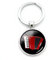 Eleganter roter Vintage-Akkordeon-Schlüsselanhänger, Ring, beliebtes Musikinstrument, Schmuck, Musik-Fans, Geschenk, silber, 25