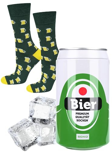 soxo Cerveza Calcetines Hombre Divertidos Algodon Regalos Originales Regalo Hombres 40-45 Bier 1 Par