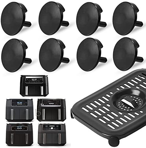 Air Fryer Replacement Parts for Ninja Foodi Airy Fryer, 8 PCS Food Grade Air Fryer Rubber Bumpers Feet Tabs Tips Accessories for Ninja Foodi DZ201 DZ071 DZ090 DZ100 DZ401 DZ550 DualZone Air Fryer