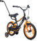 sun baby Jungenfahrrad 14 Zoll Jungen Kinderfahrrad Tracker Bike Leicht Stützräder mit Schubstange ab 2-6 Jahre BMX Fahrrad Kinder (Neon Orange, 14 Zoll)