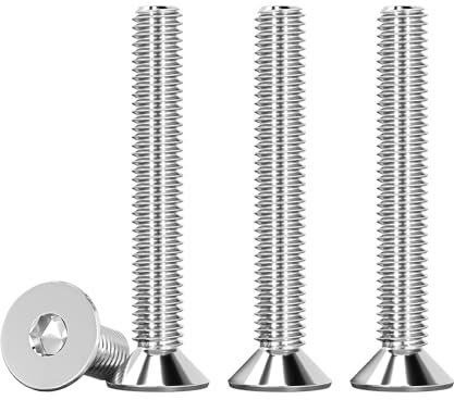 Drenky M5 Bolts, Socket Screws DIN 7991 / ISO 10642 Countersunk Bolts Rustproof Hex Screws 304 Stainless Steel Machine Screws Fully Thread, M5 X 40mm, 25 Pcs