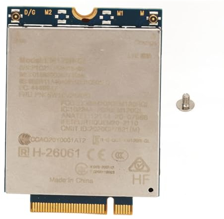 M.2-Netzwerkmodulkarte, EM120R GL 4G LTE CAT12 600 Mbit/s M.2-Netzwerkmodul, Unterstützung für Mehrere LTE und WCDMA, für ThinkPad X1 Yoga Gen 6 P15s Gen 2 T15p Gen 2