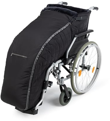 Sanofell Schlupfsack Luxus für Rollstuhl - Der Rollstuhl Fußsack ist strapazierfähig, Wind- und wasserabweisend und sorgt für Wärme und mehr Wohlbefinden unterwegs, in Farbe dunkel, Seniorgröße