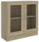 Kangmusi Vitrinenschrank Sonoma-Eiche 82,5x30,5x80 cm Holzwerkstoff, 802744kangmusi