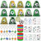 GOLDGE Football Party Bags Fillers, 60pcs Football Party Favors Set with Football Invitations, Stickers, Wristbands, Keychain, Drawstring Bag, Football Toys for Boys Girls Birthday Party Gift
