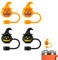 4pcs Halloween Silicone Straw Cover, 1.38x0.94in Pumpkin Head Drinking Straw Toppers Straw Lids Decoration Supplies Compatible with Stanley Cup 30&40 oz Glass(Black, Orange)